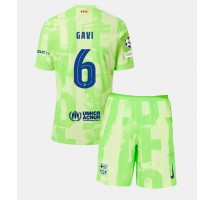 Barcelona Paez Gavi #6 Koszulka Trzecia dzieci 2024-25 Krótki Rękaw (+ krótkie spodenki)